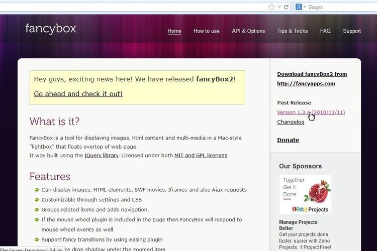 FancyBox 2 nouvelle version nouvelles fonctionnalites